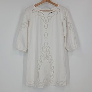 Vix by Paula Hermanny Linen Eyelet Tunic Dress